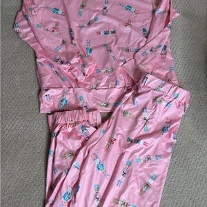 Pink Nutcracker Print Pajama Set